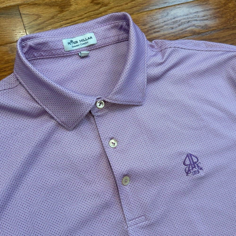 Peter Millar Lavender Textured Polo